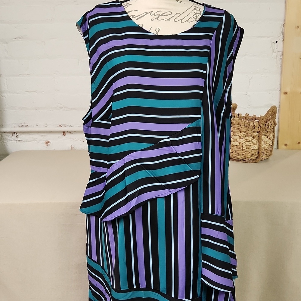 Eloquii Purple And Black Dress Size 20